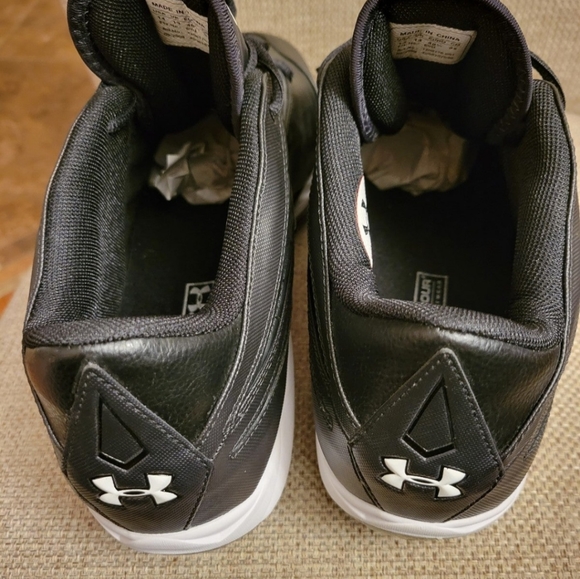 Brand New Under Armour Clean Up Black Metal Baseball Cleats Lace Up Mens Size 14 - Picture 4 of 7